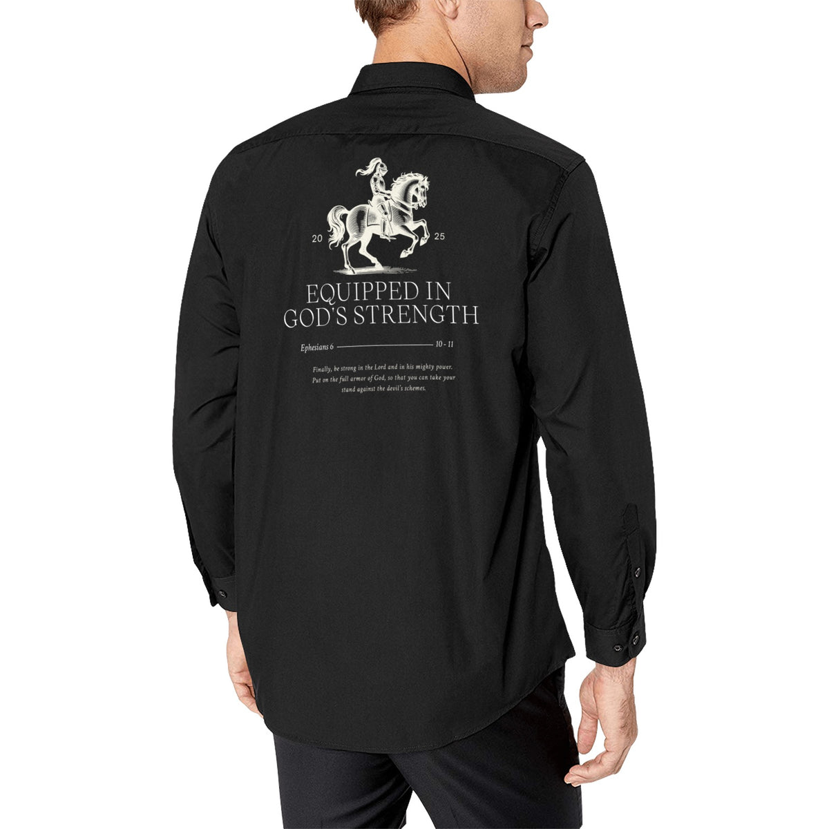 equipped in strength  button up Men's
