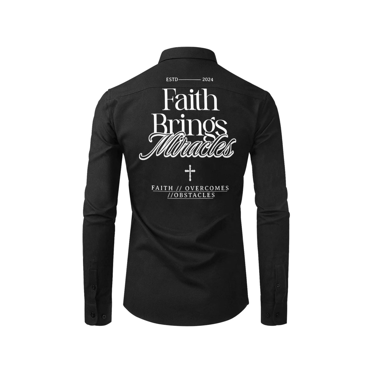 FAITH BRINGS MIRACLES button up Men's