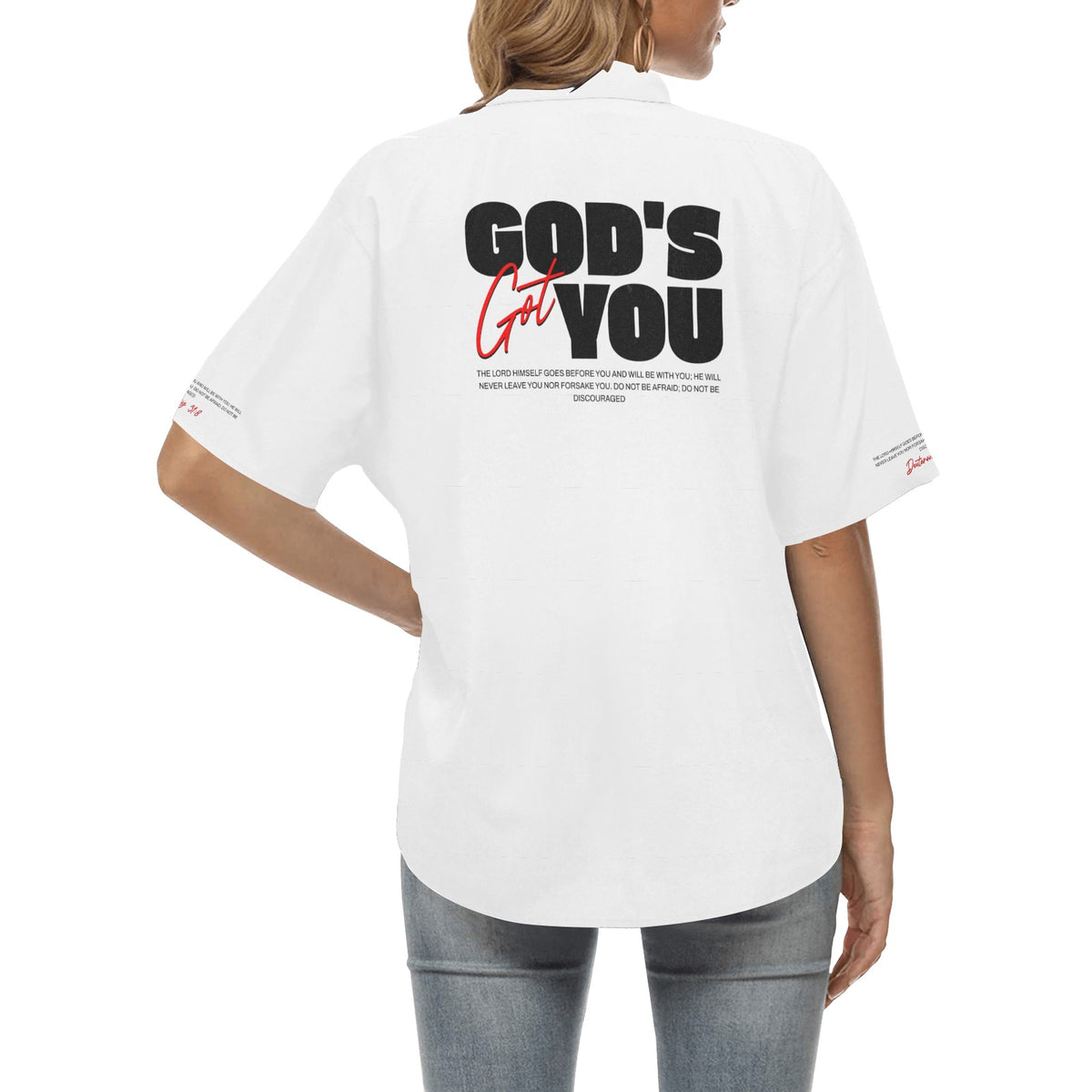 Women's God's Got You-button up white