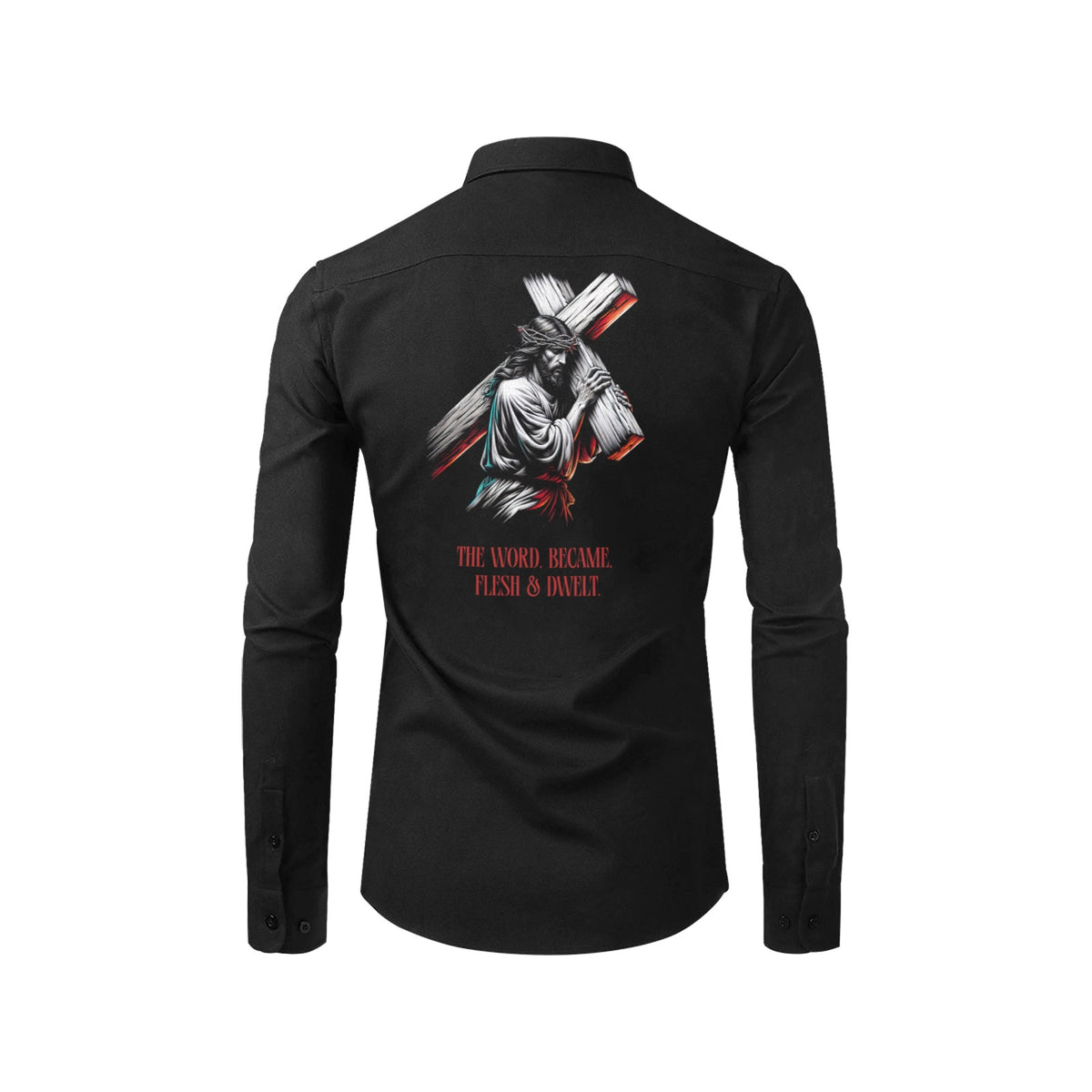 words became flesh button up Men's