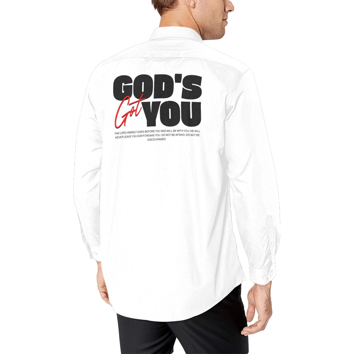 GODS GOT YOU button up WHITE Men's