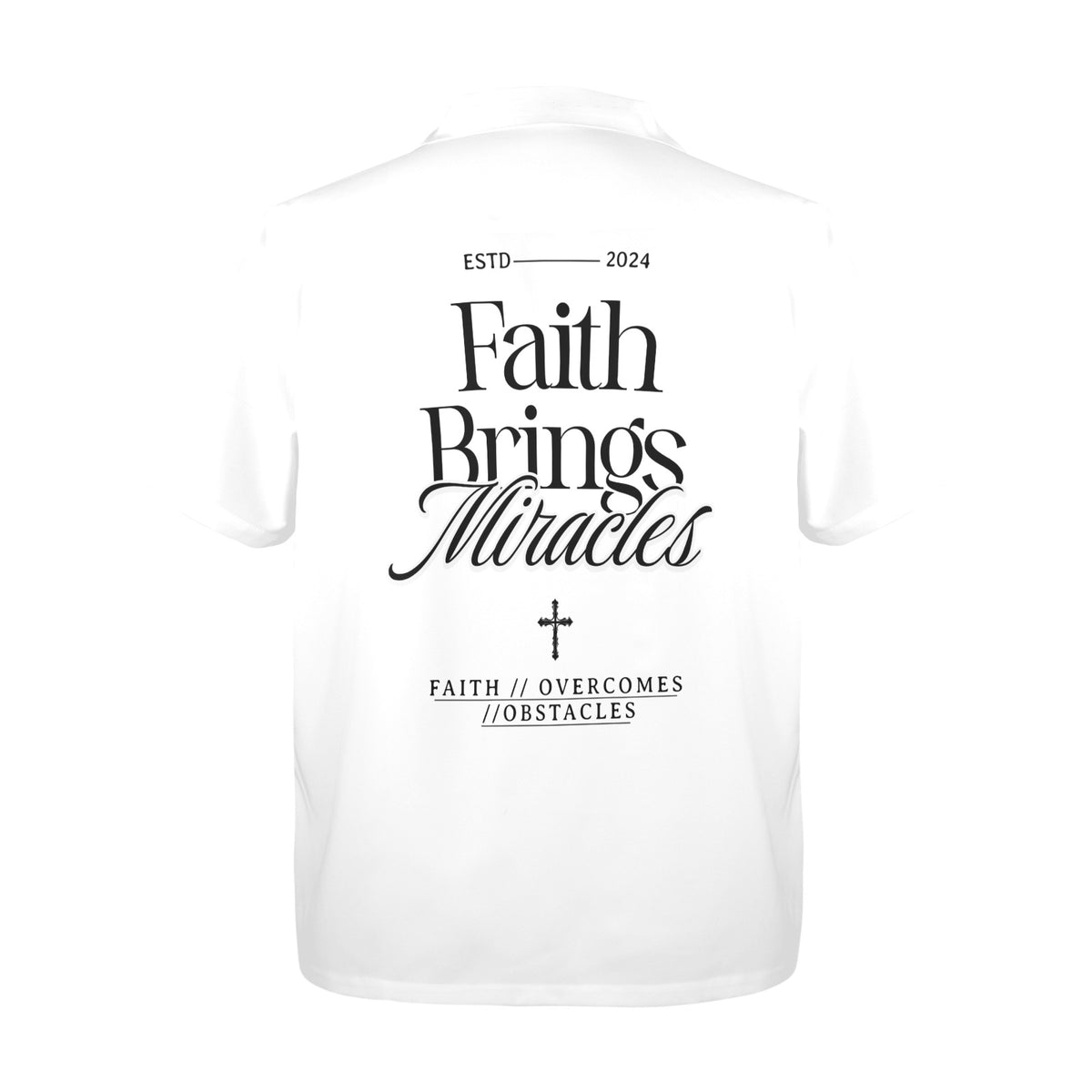 FAITH BRINGS MIRACLES BUTTON UP Men's