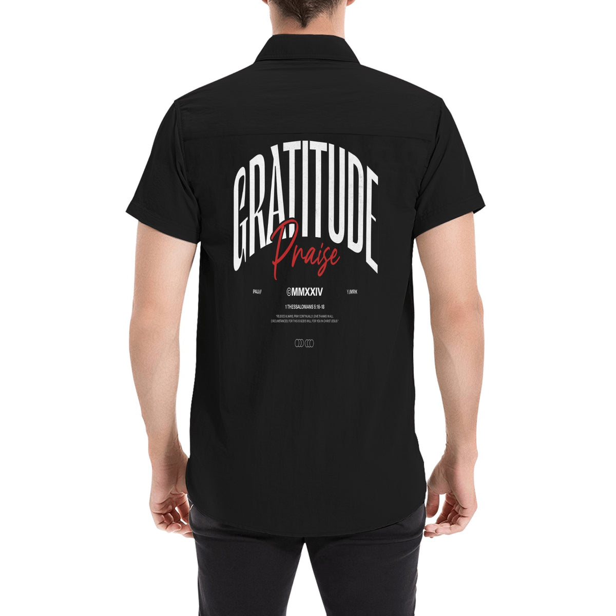 GRATITUDE button up BLACK Men's