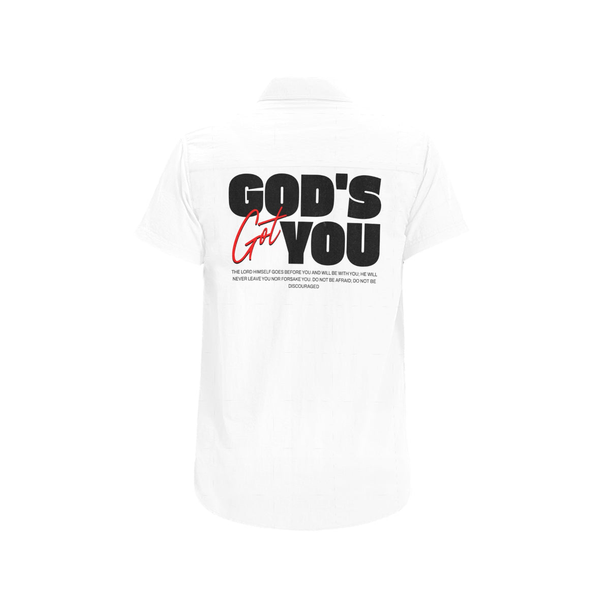 gods got you button up WHITE Men's