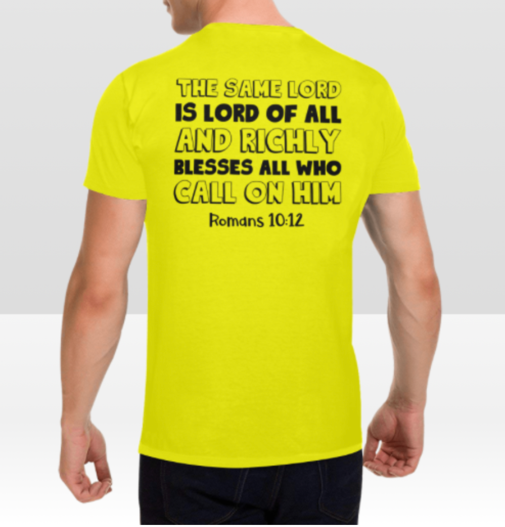 ROMANS 10:12 MENS T-SHIRT