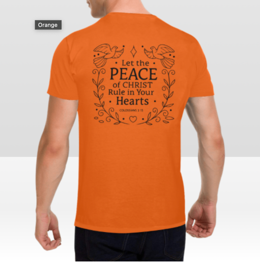COLOSSIANS 3:15 MENS T-SHIRT