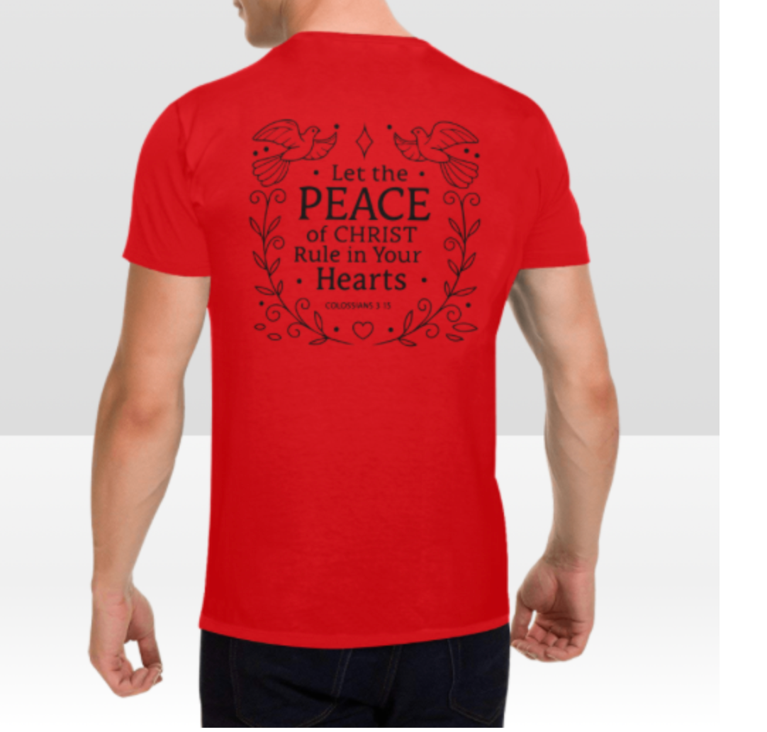 COLOSSIANS 3:15 MENS T-SHIRT