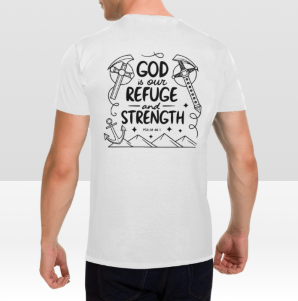 PSALM 46:1 MENS T-SHIRT