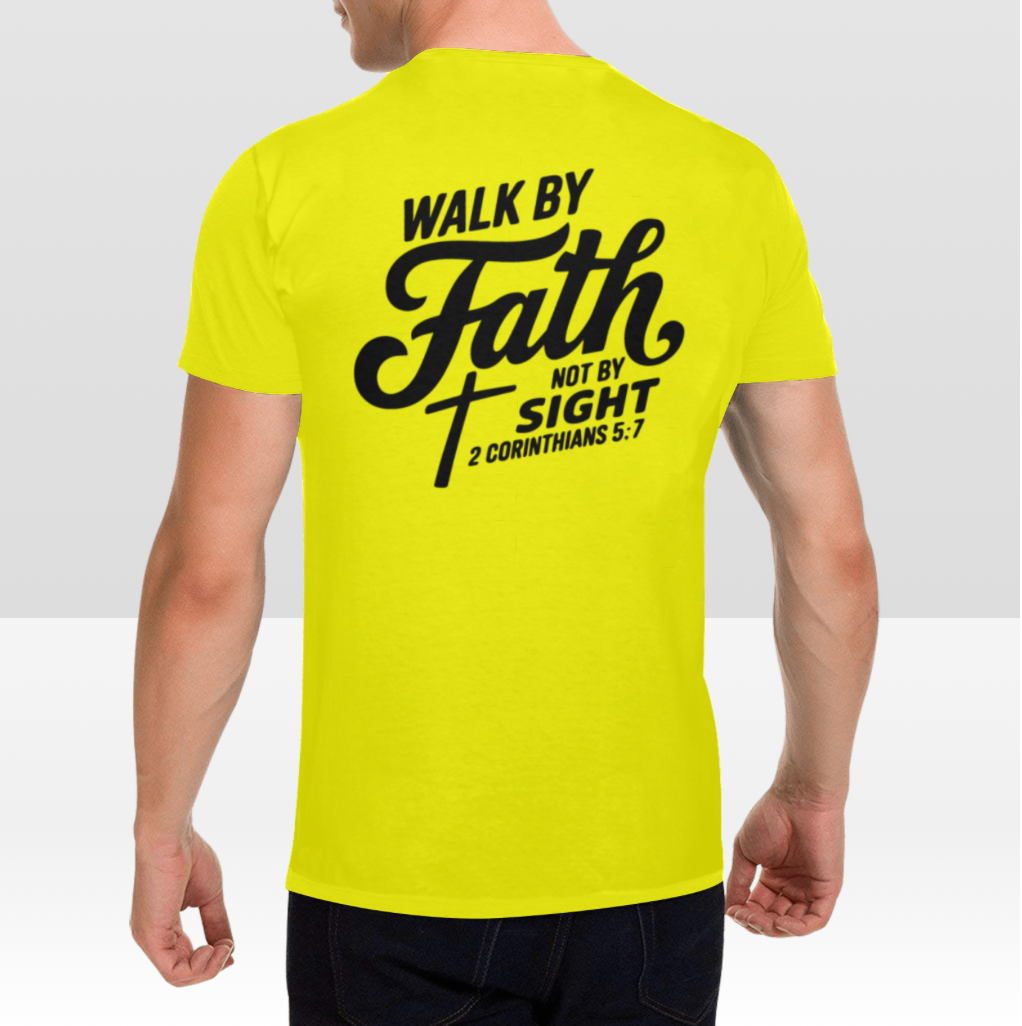2 CORINTHIANS 5:7 MENS T-SHIRT