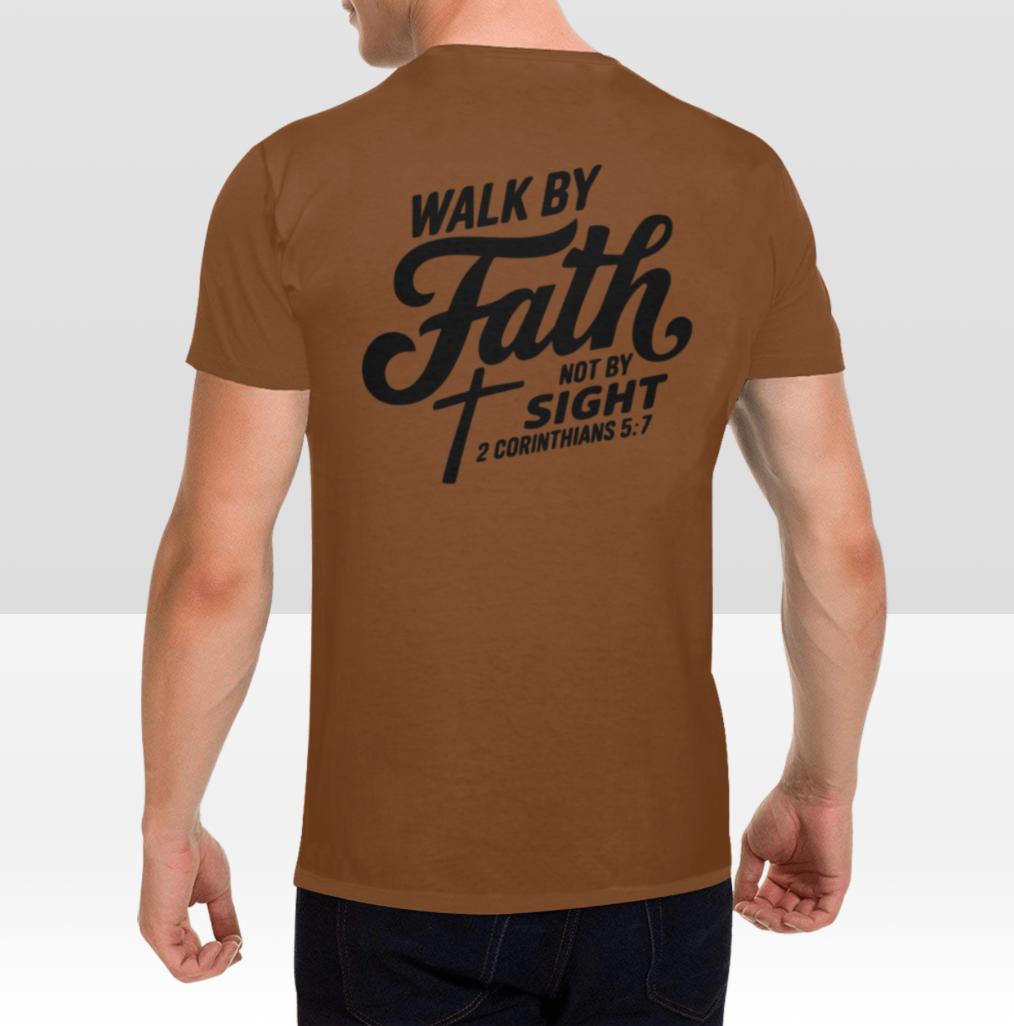 2 CORINTHIANS 5:7 MENS T-SHIRT