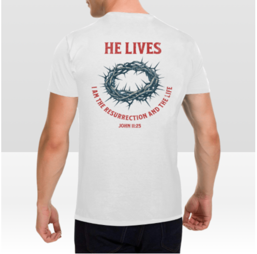 JOHN 11:25 MENS T-SHIRT