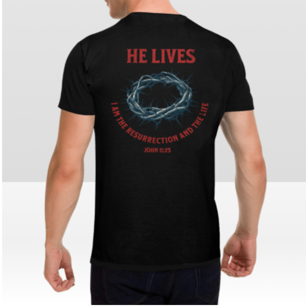 JOHN 11:25 MENS T-SHIRT