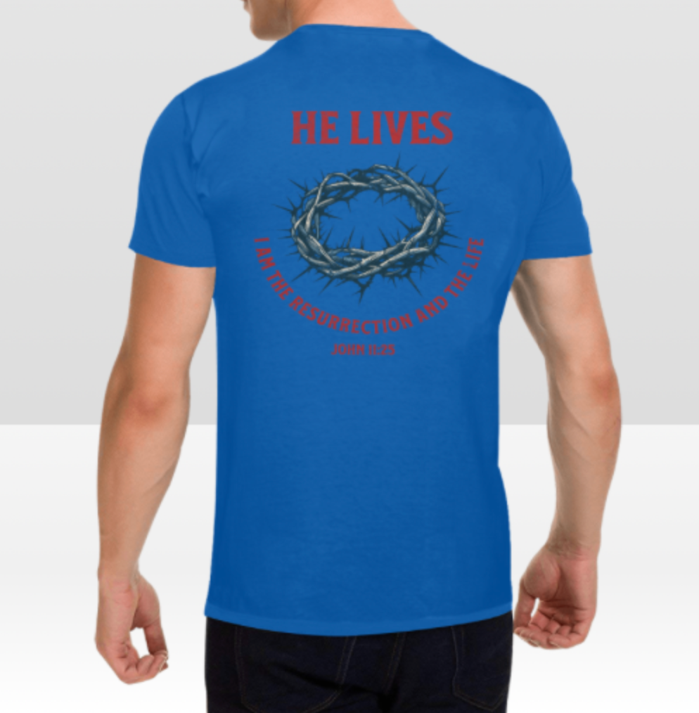 JOHN 11:25 MENS T-SHIRT