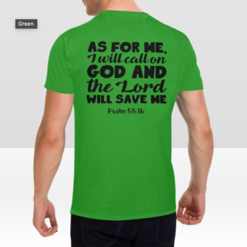 PSALM 55:16 MENS T-SHIRT