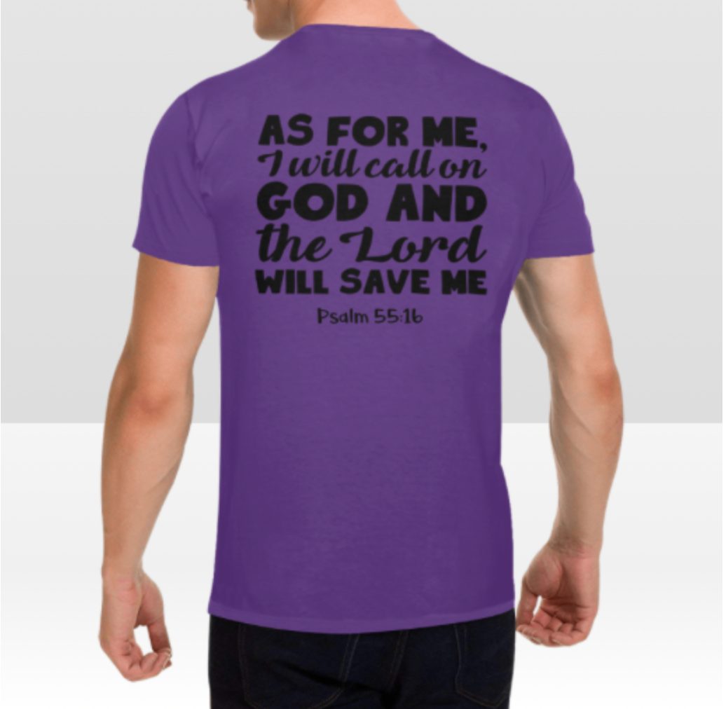PSALM 55:16 MENS T-SHIRT