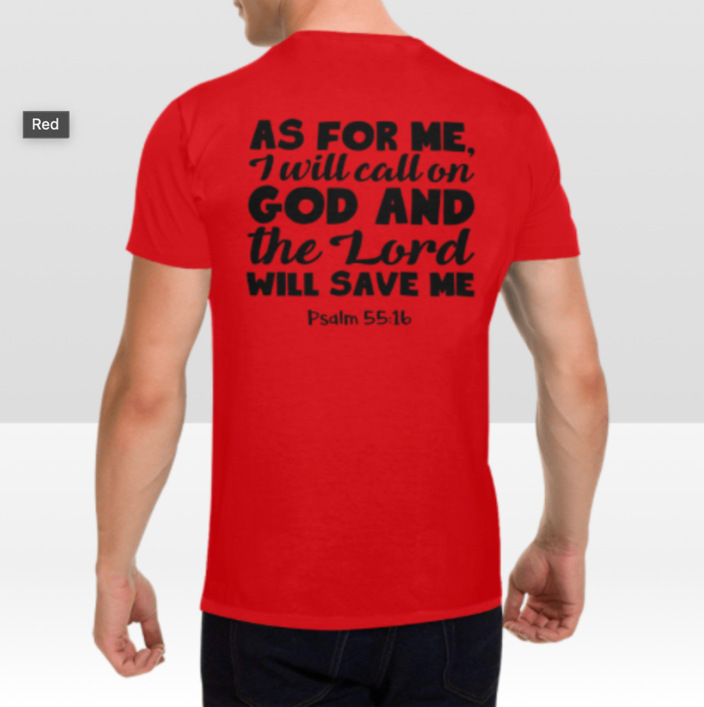PSALM 55:16 MENS T-SHIRT