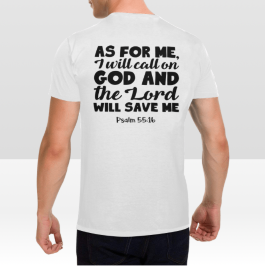 PSALM 55:16 MENS T-SHIRT