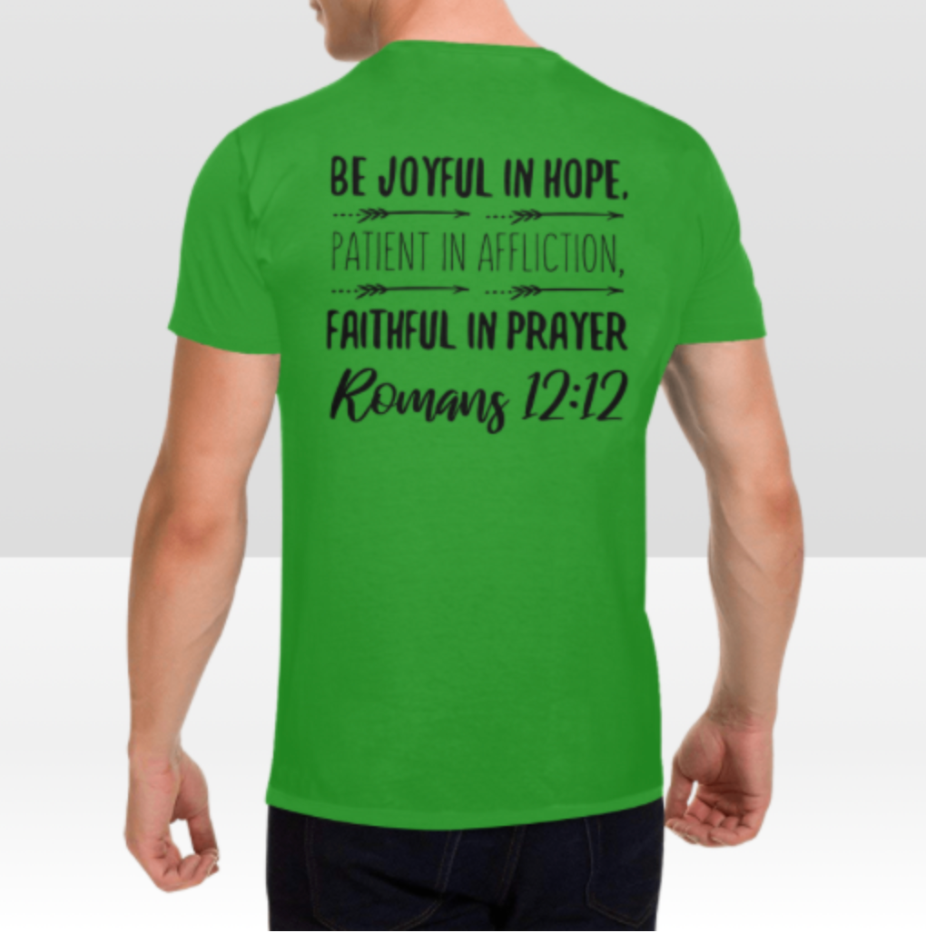 ROMANS 12:12 MENS T-SHIRT