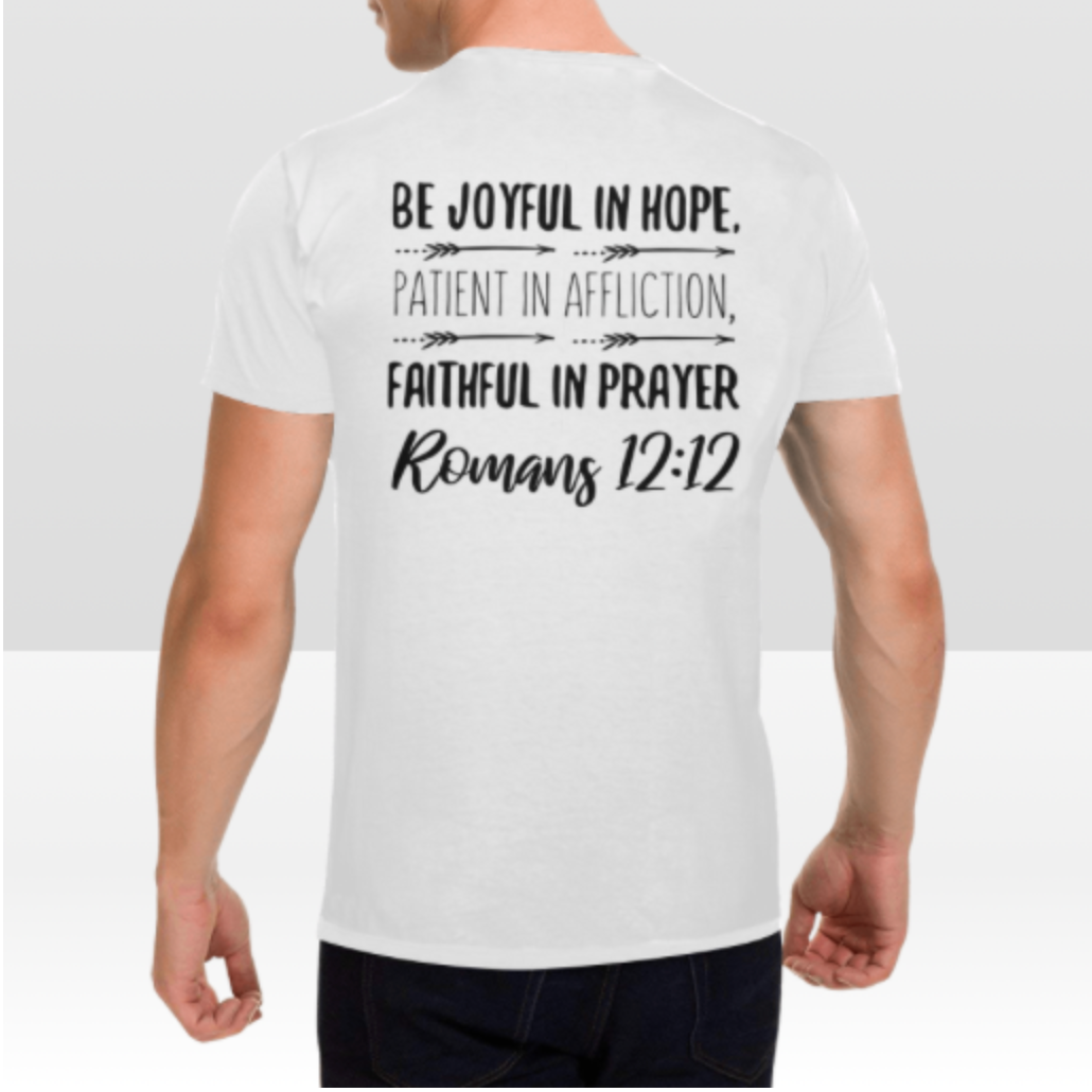 ROMANS 12:12 MENS T-SHIRT