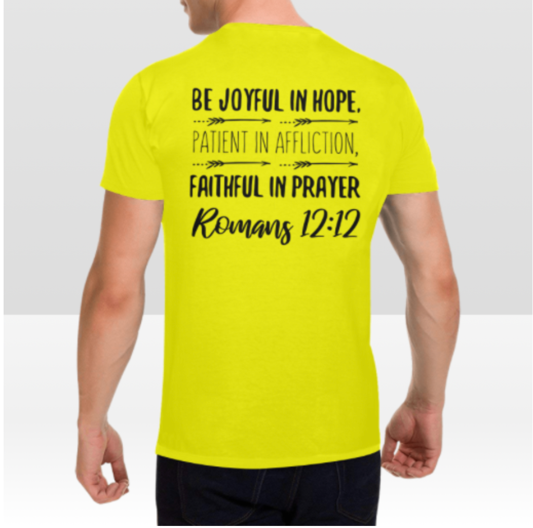 ROMANS 12:12 MENS T-SHIRT