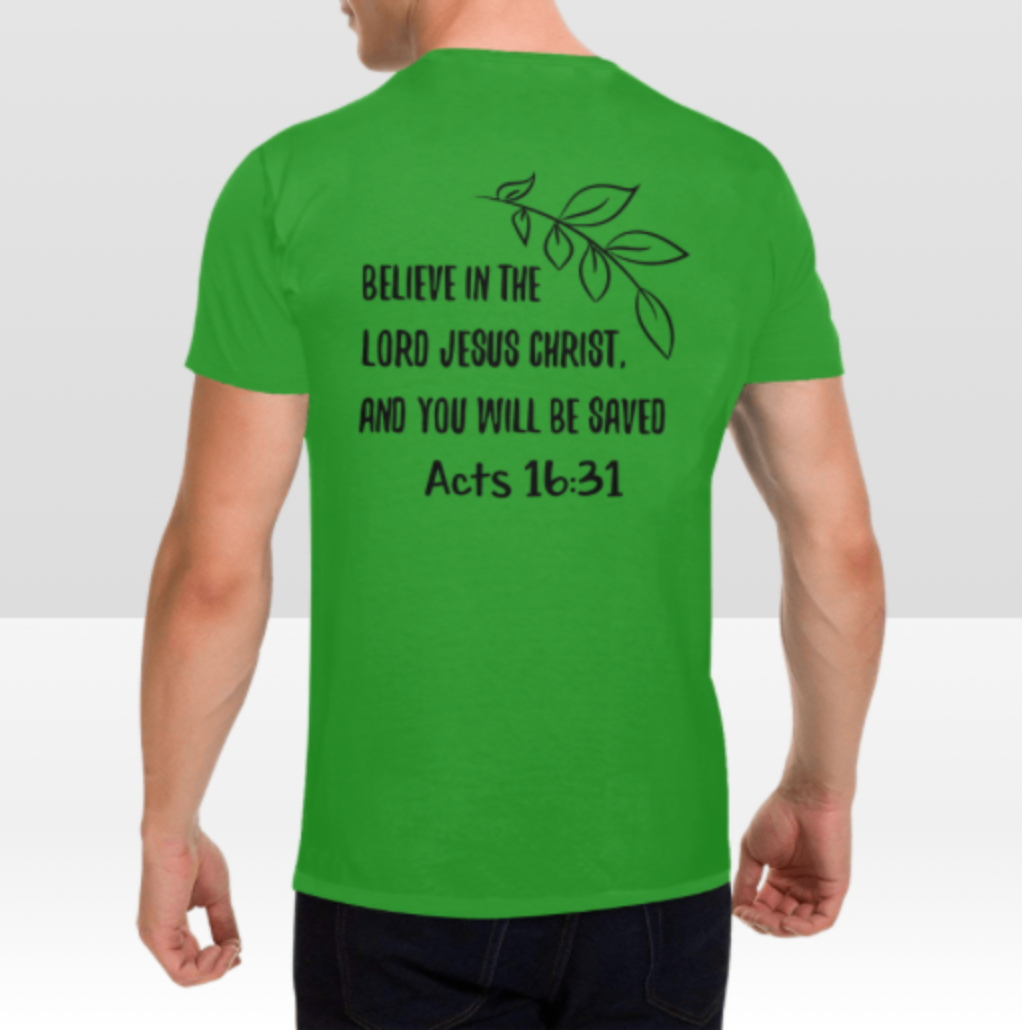 ACTS 16:31 MENS T-SHIRT
