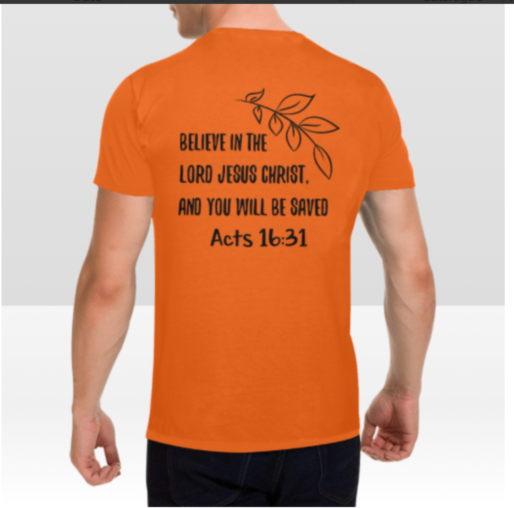 ACTS 16:31 MENS T-SHIRT