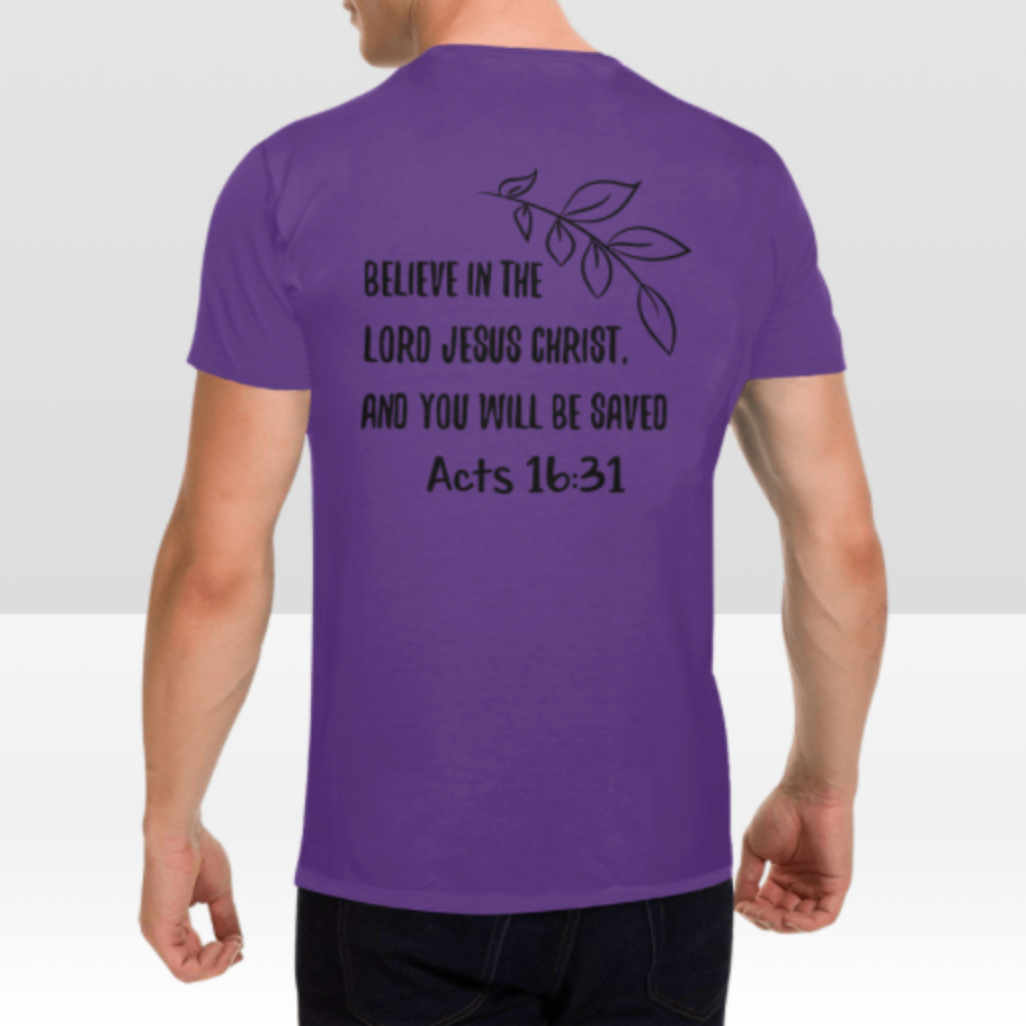 ACTS 16:31 MENS T-SHIRT