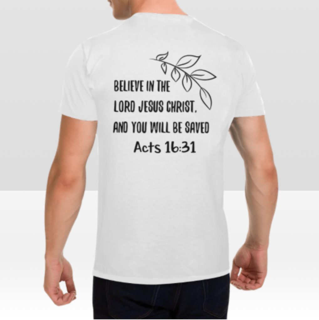 ACTS 16:31 MENS T-SHIRT