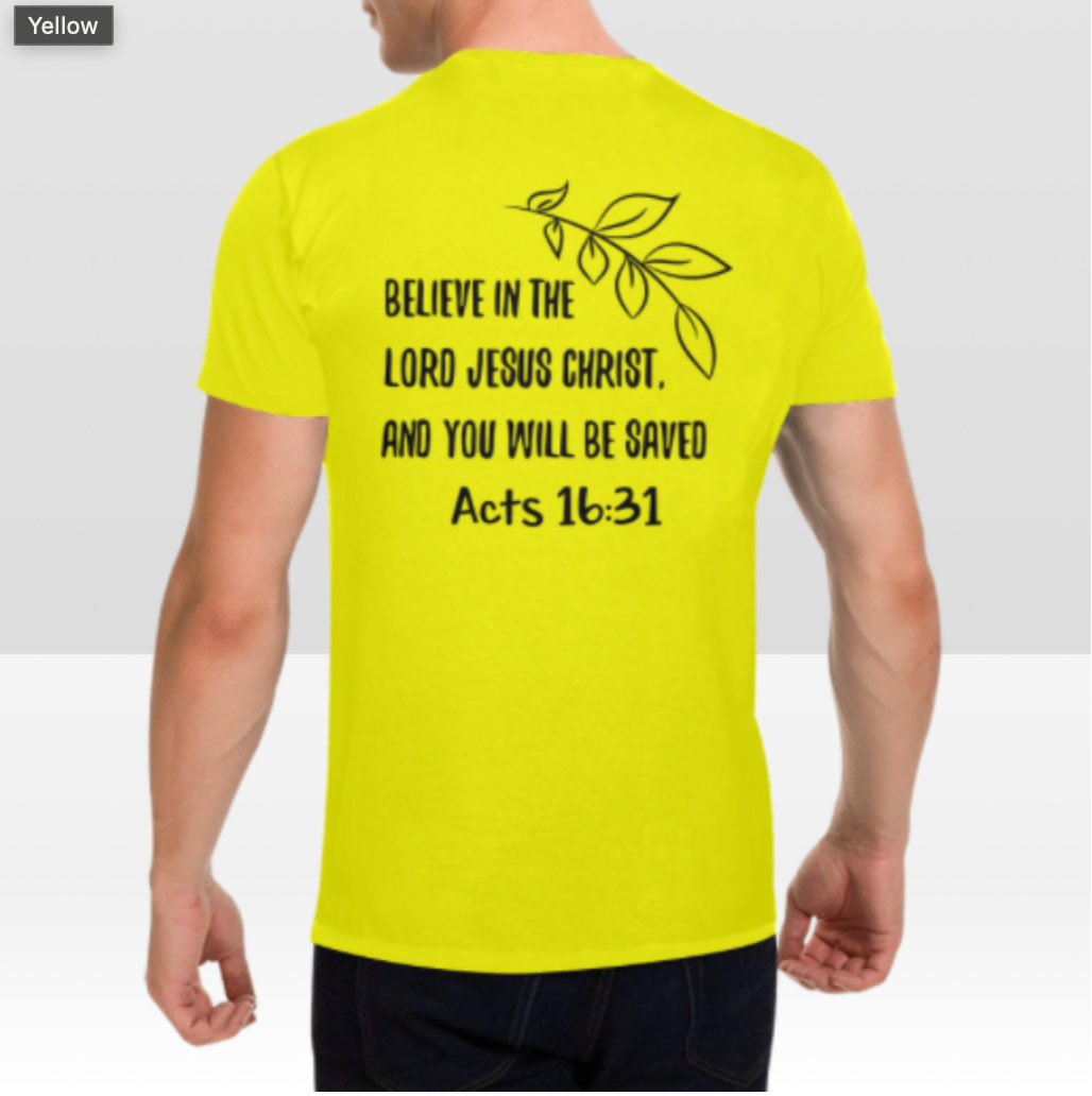 ACTS 16:31 MENS T-SHIRT