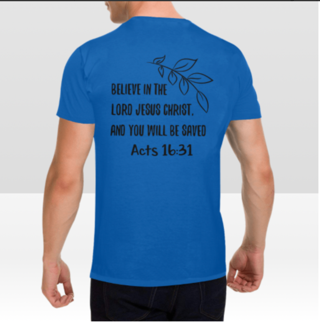 ACTS 16:31 MENS T-SHIRT