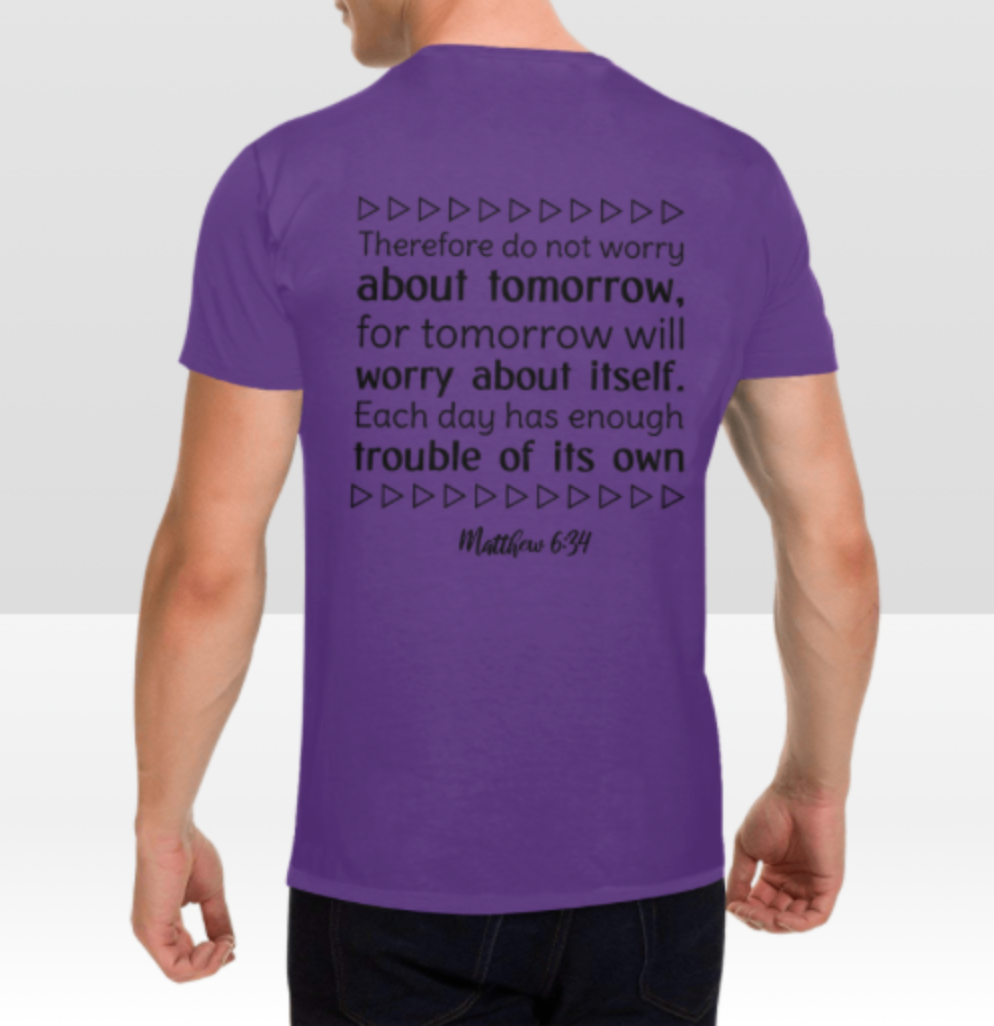 MATTHEW 6:34 MENS T-SHIRT